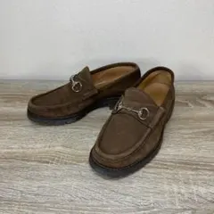 グッチ　ホースビットローファー スエード　ブラウン　40