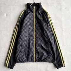 adidas CLIMA365 ドット柄ジャケット 黒×金 M Y2K 古着