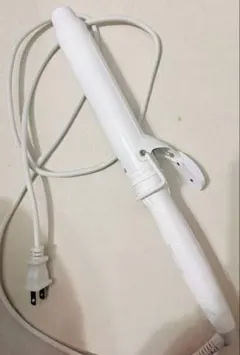 ホワイト セラミックカールヘアアイロン 5段階温度設定