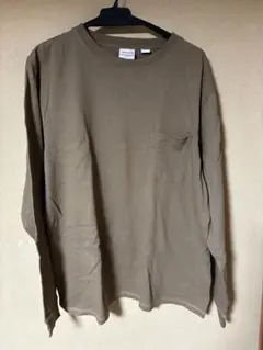 美品　Goodwear ブラウン ポケット付き ロングTシャツ　Lサイズ