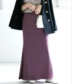 新品 SLOBE IENA フレアロングスカート パープル マーメイド