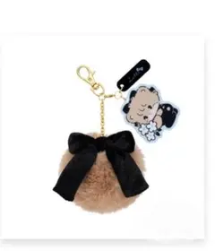 D賞 ふわふわ尻尾付きアクリルチャーム (ラテ)