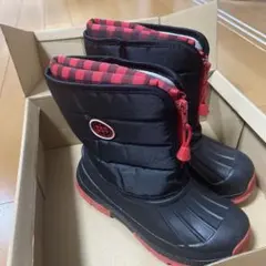 子ども用 ブラック/レッド ブーツ21-22