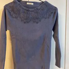 AG アクアガール ラメ入りレースデザイン付カットソー