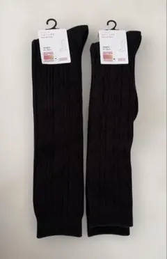 ユニクロ　HEATTECH ハイソックス　　2足　黒23-25cm