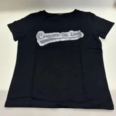 【新品】Comme ca ism 黒 Tシャツ ロゴプリント　Lサイズ