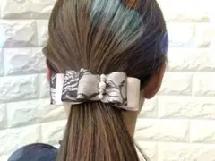 【新品未使用】ヘアアクセセット　バナナクリップ　アーチ型　シェルリボン♡