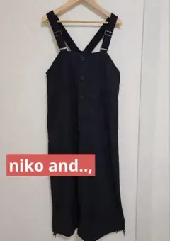 niko and… ブラック サロペットスカート ワンピース Mサイズ