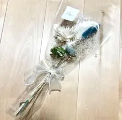 新品未使用 ドライフラワー 花束ブーケ スワッグ 寒色 ブルー系 韓国インテリア