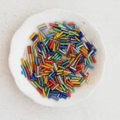 フランス ヴィンテージ ガラス ビーズ マルチカラー