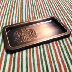 カルナック✨️エジプト壁画調ブロンズレリーフメタルトレイビンテージ銅製お盆のサムネイル