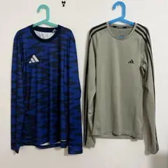 adidas 長袖シャツ 2枚セット サッカー トレーニングウェア