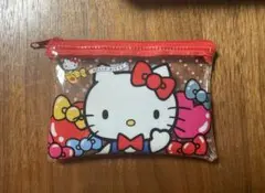 【希少】ダイソー サンリオ フラットポーチ キティ50周年