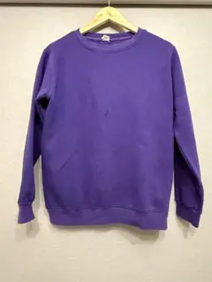90's ヴィンテージスウェット 無地 パープル