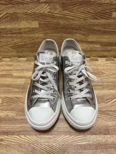 CONVERSE ALL STAR 厚底 シルバー スニーカー24㎝のサムネイル