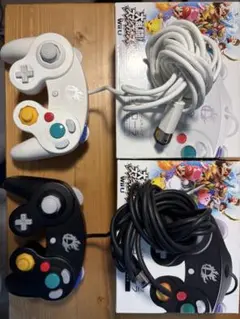 Wii U ゲームキューブコントローラー スマブラホワイト ブラック 2個セット