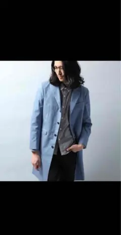 【美品】HARE（ハレ） 春秋チェスターコート　渋めの水色