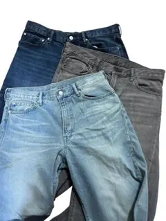 【激安！未使用3本セット】GUバレルレッグジーンズ MEN 33inch