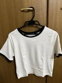 WEGO リンガーTシャツ ホワイト ブラック L