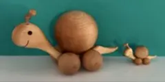 木製 カメ 親子 置物 2体セット - メルカリ