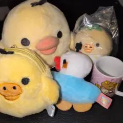 サンエックス　キイロイトリ　ぬいぐるみ　マスコット　小物入れ　5点セット