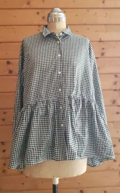 アメリカンホリック　ギンガムチェック長袖シャツ