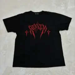 REFLEM レフレム　ロゴラインストーン　Tシャツ半袖　カットソー　黒のサムネイル