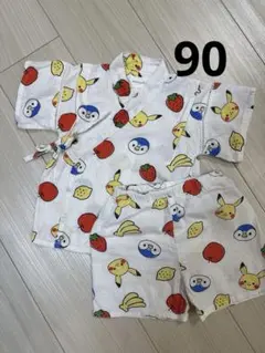 モンポケ甚平浴衣　もんぽけ甚平　ピカチュウ甚平