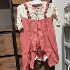 ベビー ロンパース 花柄 ピンク
