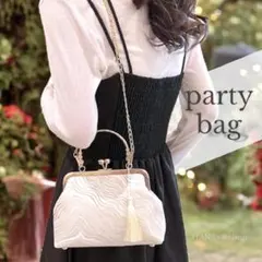 パーティーバッグ ハンドバッグ ショルダー 着物 卒業式 ドレス 結婚式 白