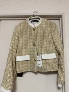 ZARA ベージュ テーラードジャケット Sサイズ