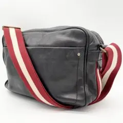 BALLY トレインスポッティング　ショルダーバッグ　レザー　ダークブラウン
