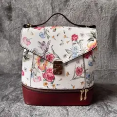 BORSE IN PELLE 花柄 2way ハンドバッグ イタリア製 本革のサムネイル