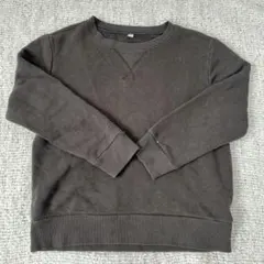 無印 MUJIダークグレー クルーネック トレーナー