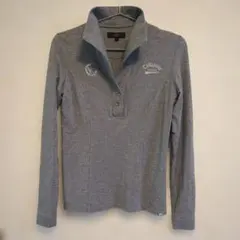 Callaway Collection レディース 長袖ポロシャツ グレーラメ
