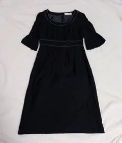 美品✨️SOUP スープ　フォーマルワンピース　ひざ丈　黒　日本製　7号