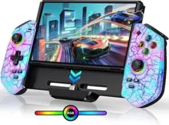 スイッチ コントローラー 7色RGBライト 携帯モード専用コントローラー