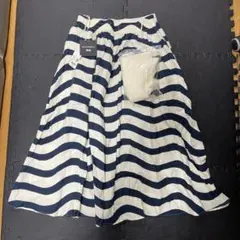 marimekko ネイビー/ホワイト フレアスカート Mのサムネイル