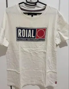 ROIAL 로이알 반소매 티셔츠 L 화이트 빅 로고 서핑
