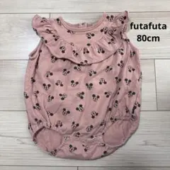futafuta ミッキーマウス柄ロンパース 80cm ピンク