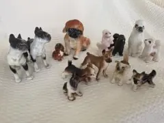 bone china Japan 陶器 置物 ミニチュア 犬 8匹セット - メルカリ