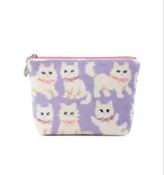 FEILER モフモフネコチャン 舟型ポーチM