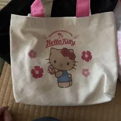 Hello Kitty キャンバストートバッグ　 日焼けキティ トートバッグ