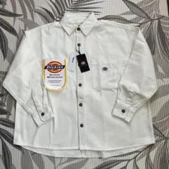 Dickies 長袖デニムジャケット Mサイズ ホワイト 男女兼用