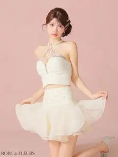 XS ROBE de FLEURSローブドフルールレース セットアップミニドレス 