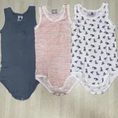 プチバトー　肌着　タンクトップボディ　ロンパース