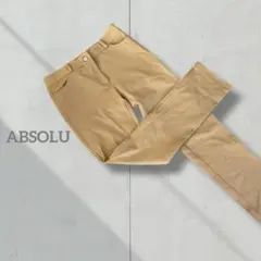 【ABSOLU】レディース ストレッチパンツ ベージュ パンツ ストレート