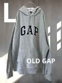OLD GAP オールドギャップ　ロゴパーカー グレー　L y2k 紺タグ