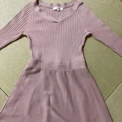 お値下げ！マイストラーダ⭐︎七分袖ニットワンピース⭐︎36⭐︎フレアスカート