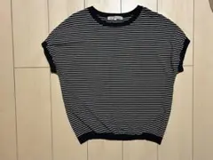 23区 ボーダー 半袖 カットソー ネイビー　38サイズのサムネイル